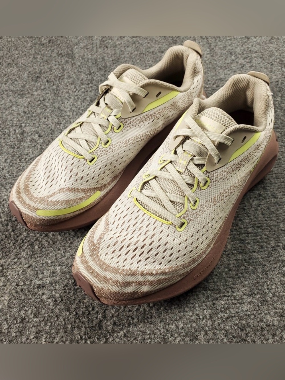 Merrell Women's Beige with Light Green Accent Athletic Sneakers